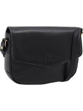 Burberrys Shoulder Bag Leather Black Gold